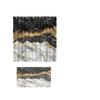 Bathroom Shower Curtain Floor Mat Four-Piece Set, Marble Style, Partition Curtain Floor Mat Three-Piece Set
