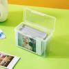 1 buc suport pentru carduri transparent Idol Kpop albume foto depozitare carduri mici colecție organizator cutie container