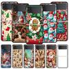 New Year Christmas Hard PC Phone Case For Samsung Galaxy Z Flip 7 6 5 4 Black Cover For Galaxy Z Flip 3 Foldable Shell Funda Bag