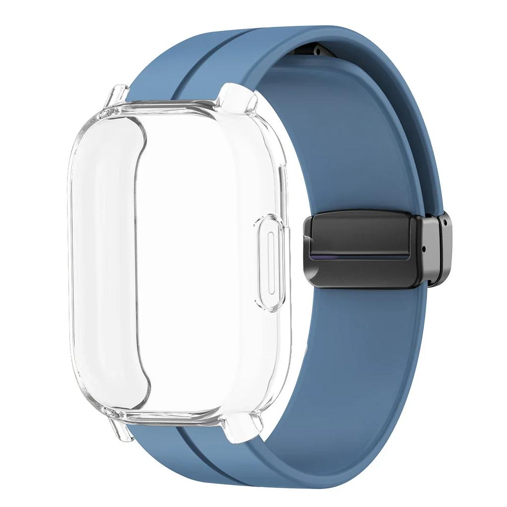 Magnetisches Silikonarmband + Hülle für Xiaomi Redmi Watch 5 Active Lite Smartwatch Armband und Hülle für Redmi Watch 5 Active Lite