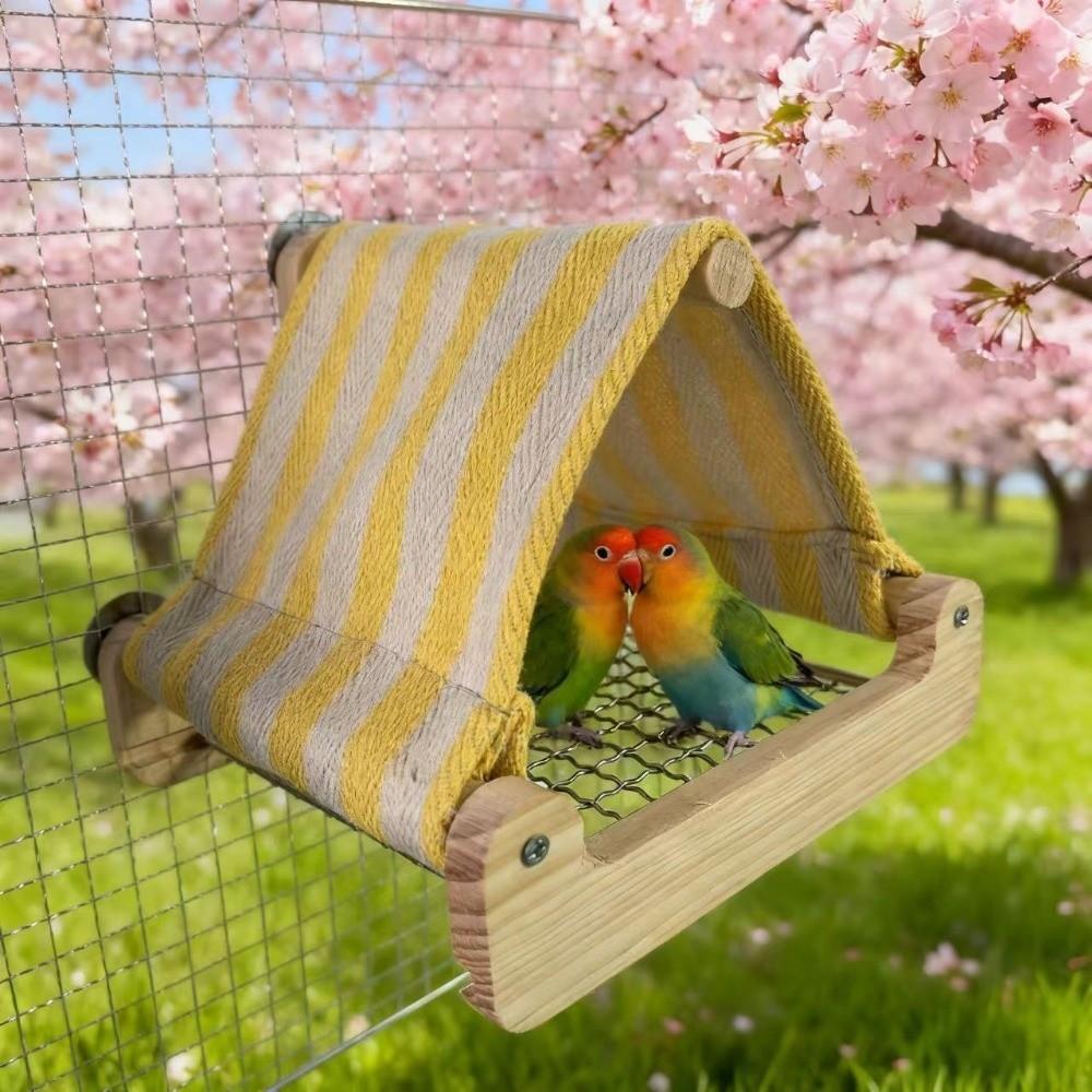 Breathable Bird Shelter Retractable Hanging Hammock Bird Nest House  Cage Accessories