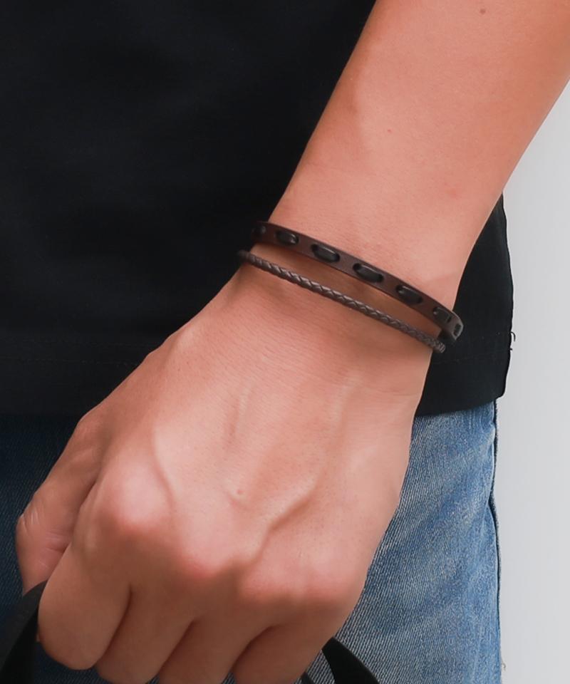 Blancier Ventus Bm258B1178 Brine Layered Cowhide Men'S Bracelet