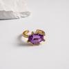 Adjustable Rhinestone Open Ring Colorful Knuckle Ring Trendy Y2K Stackable Ring  Women Girls