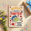 Mit Umschlag Vatertagskarte Lustiges Design Vatertagsgeschenke Cartoon Papa Grußkarte Geburtstag