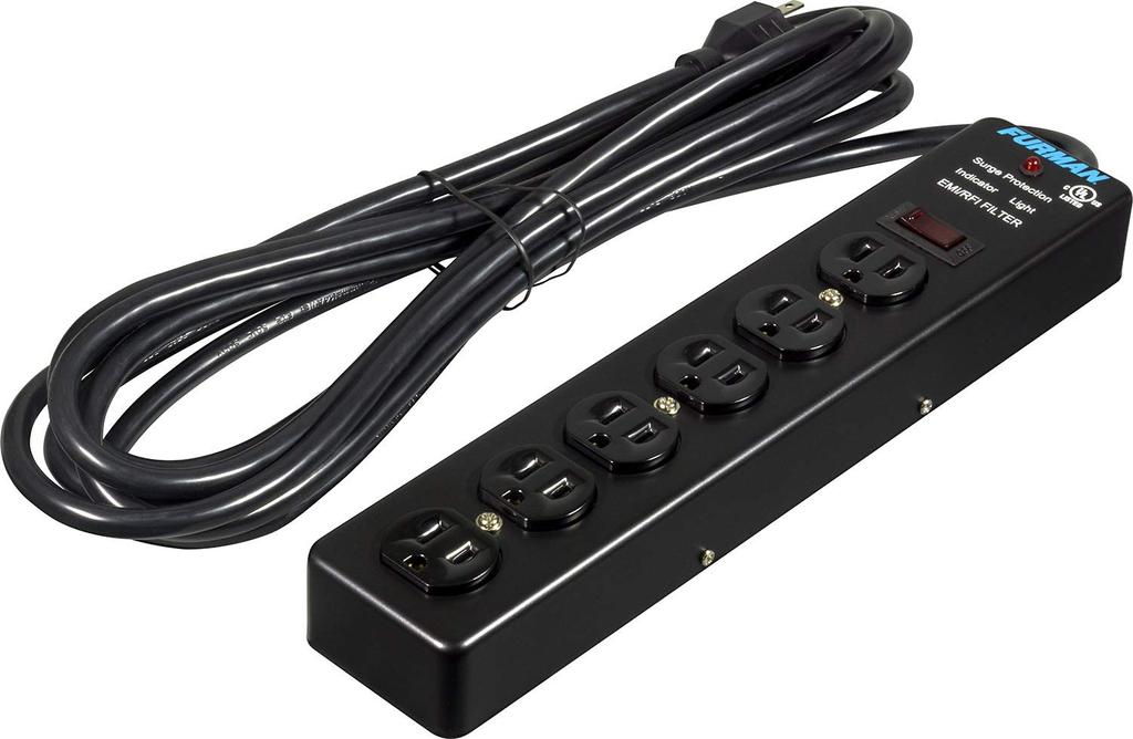 Furman Table Tap Power Strip 6-Outlet SS-6 Black