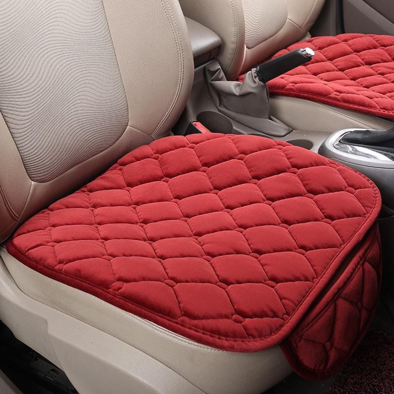 Plush Winter 1pc Anti Slip Auto Car Seat Cover Pad Lattice Pattern Cushion Chair