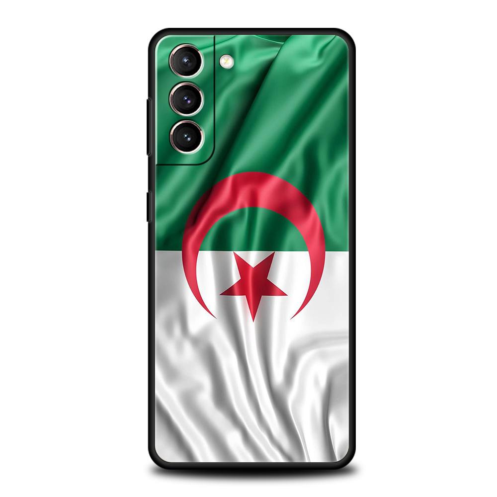 Algeria Flag Case for Samsung Galaxy S24 S23 S22 S20 S21 FE Ultra S10 S10E S9 S8 Plus 5G Silicone Shockproof Phone Cover Capas