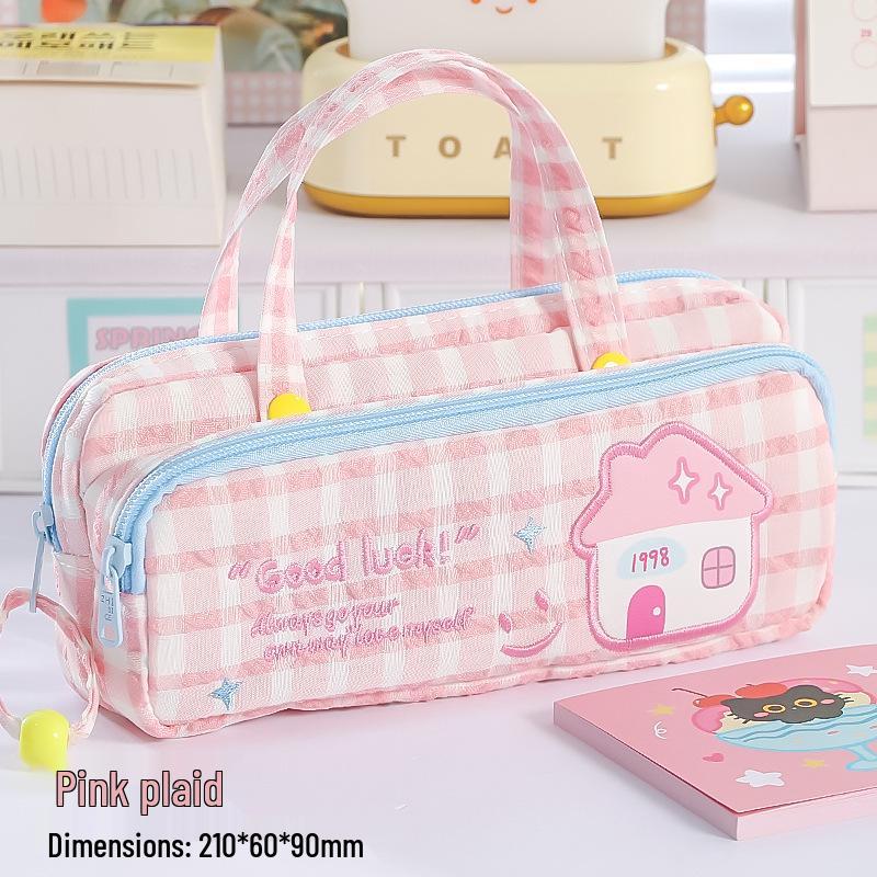 Cute Cheese Pencil Case: High Capacity, Multi-layer Stationery Bag for Students