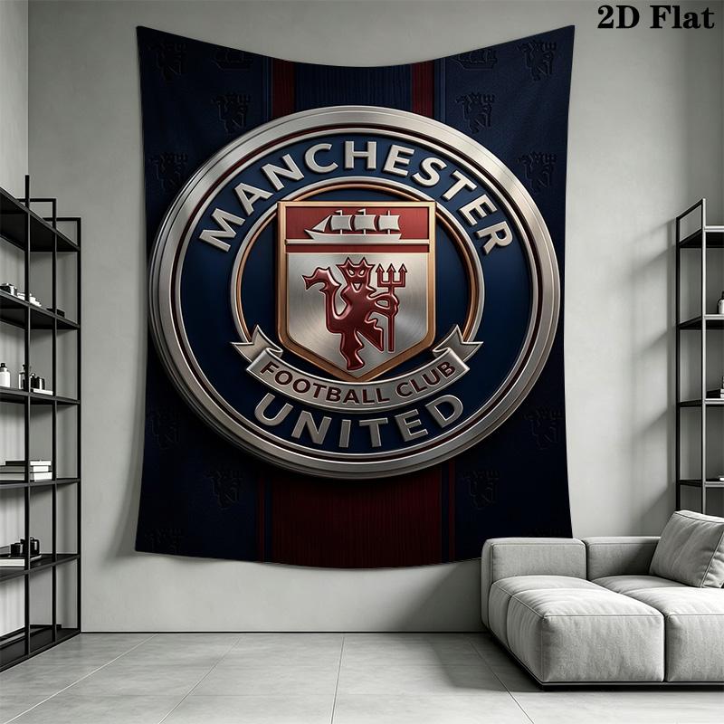 Manchester Crest Wallpaper Threepiece Set 1 Duvet Cover 2 Pillowcase Without Core Duvet Cover And Pillowcase Bedding Set
