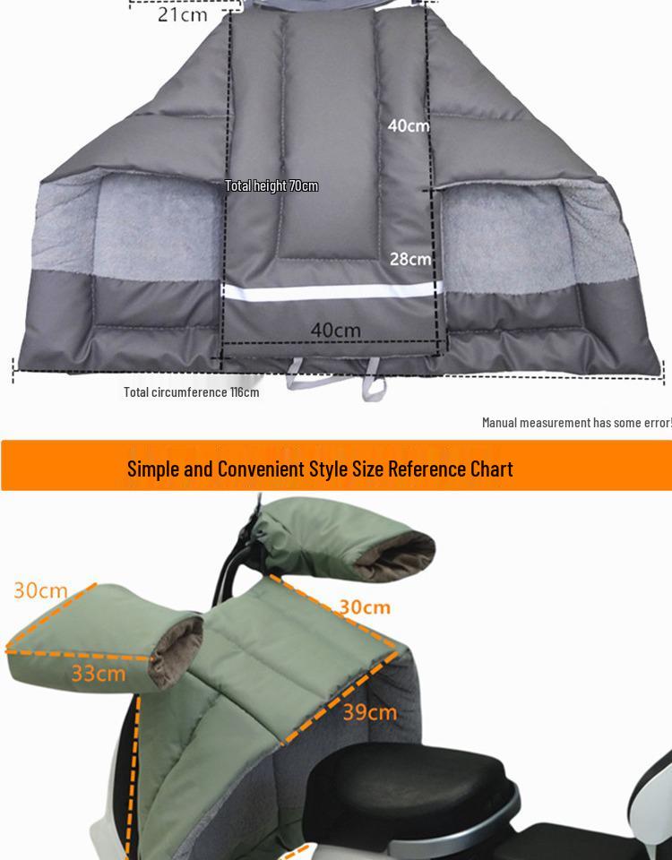 Electric Car & Motorcycle Winter Windshield Quilt - Thickened Velvet Leather