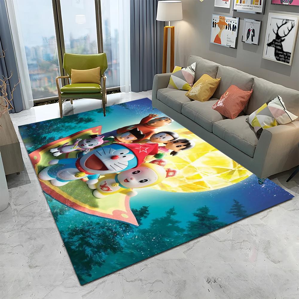 3D Printing D-Doraemon Anime Cartoon Carpet Rug for Home Living Room Bedroom Sofa Doormat Decor,kid Area Rug Non-slip Floor Mat
