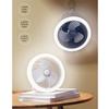 Adjustable Ceiling Fan with LED Lamp Remote Control Portable Air Cooler LED Lantern Fan  Table Top