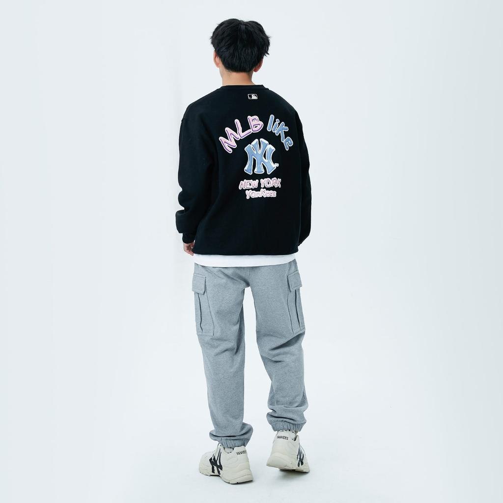 MLB Sweatshirts Unisex Black Crew Neck Moderate Regular 3AMTL5116-50BKS