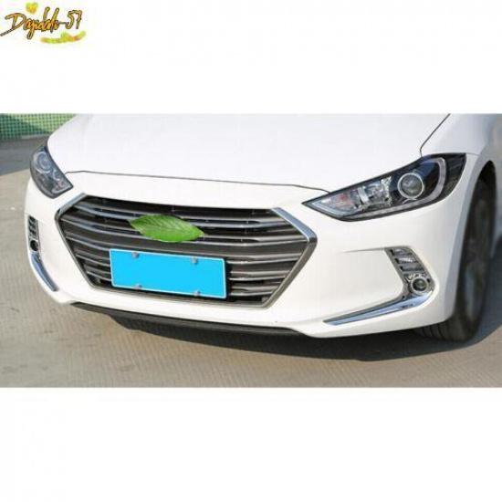 Chrome Front bumper Fog Lamp Light Cover Decor Trim For Hyundai Elantra 2017-18