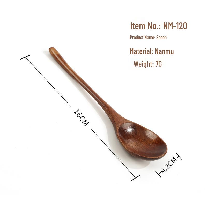 Japanese Beech Mini Wooden Spoon & Fork Set - Nanmu Soup & Cutlery Collection