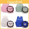 Lightweight Nylon Kids Backpack Set For Preschool With Charming Cartoon Style