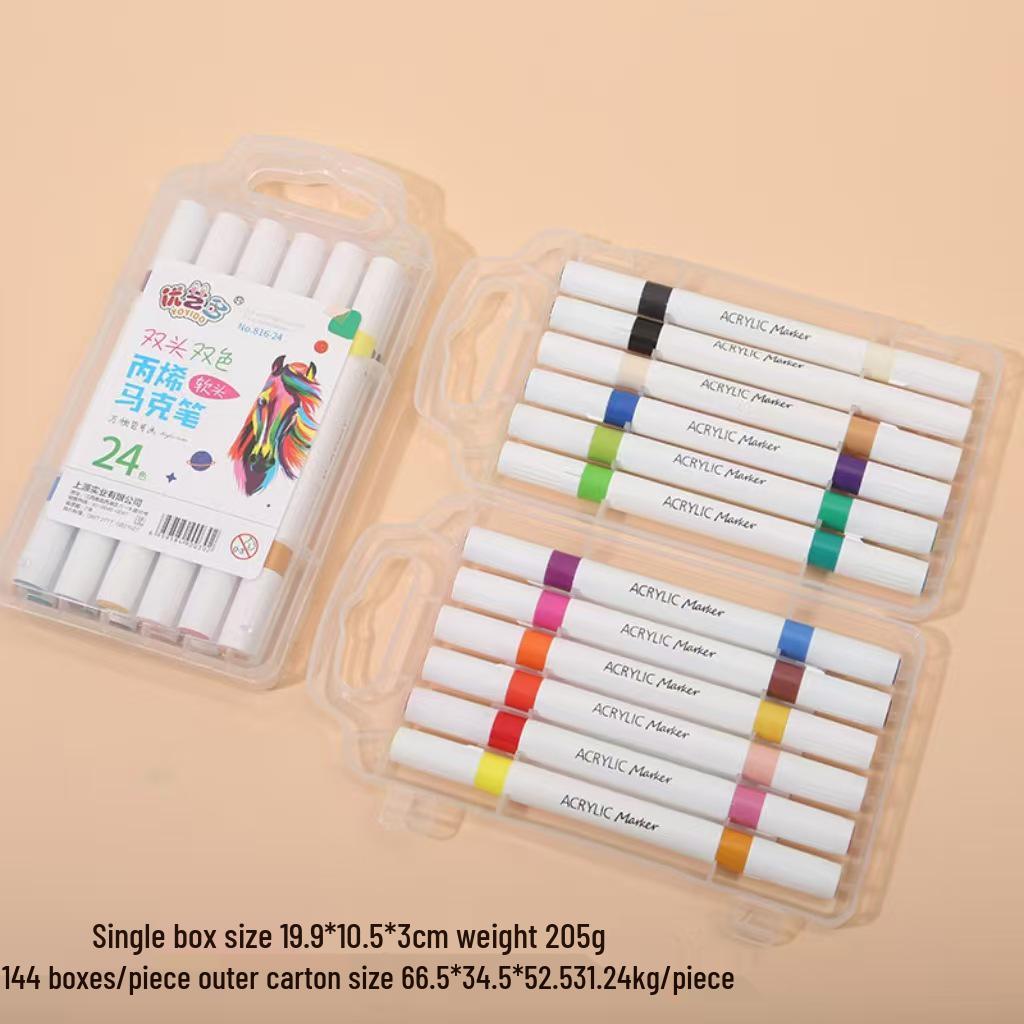 

72-цветные акриловые маркеры с двумя наконечниками для детей - Мягкий наконечник для рисования, граффити и эффектов акварели