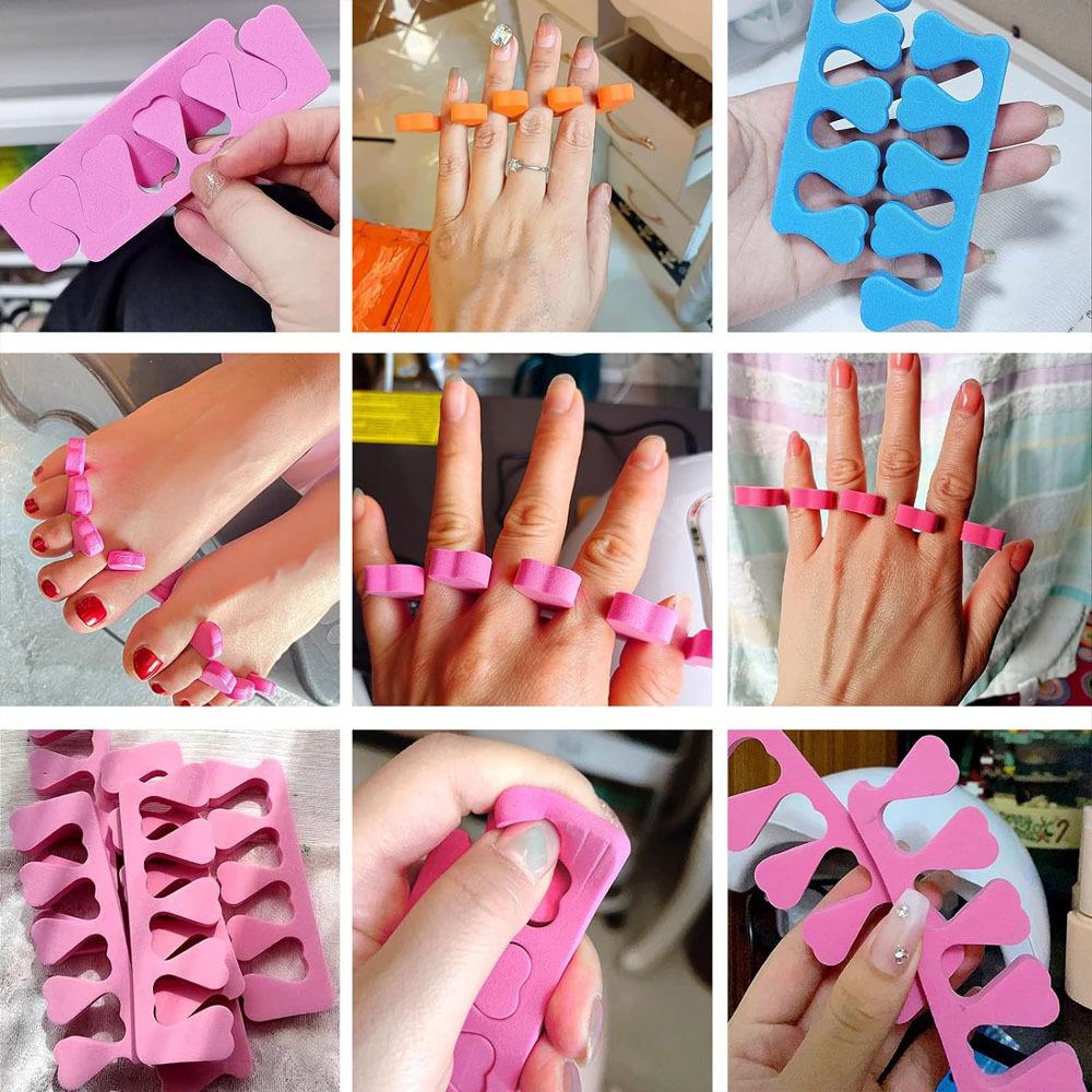 Pack of 50 Nail Art Tools Finger Splitter Set Nail Polish Finger Toe Sponge Finger Toe Splitter Cotton Isolator