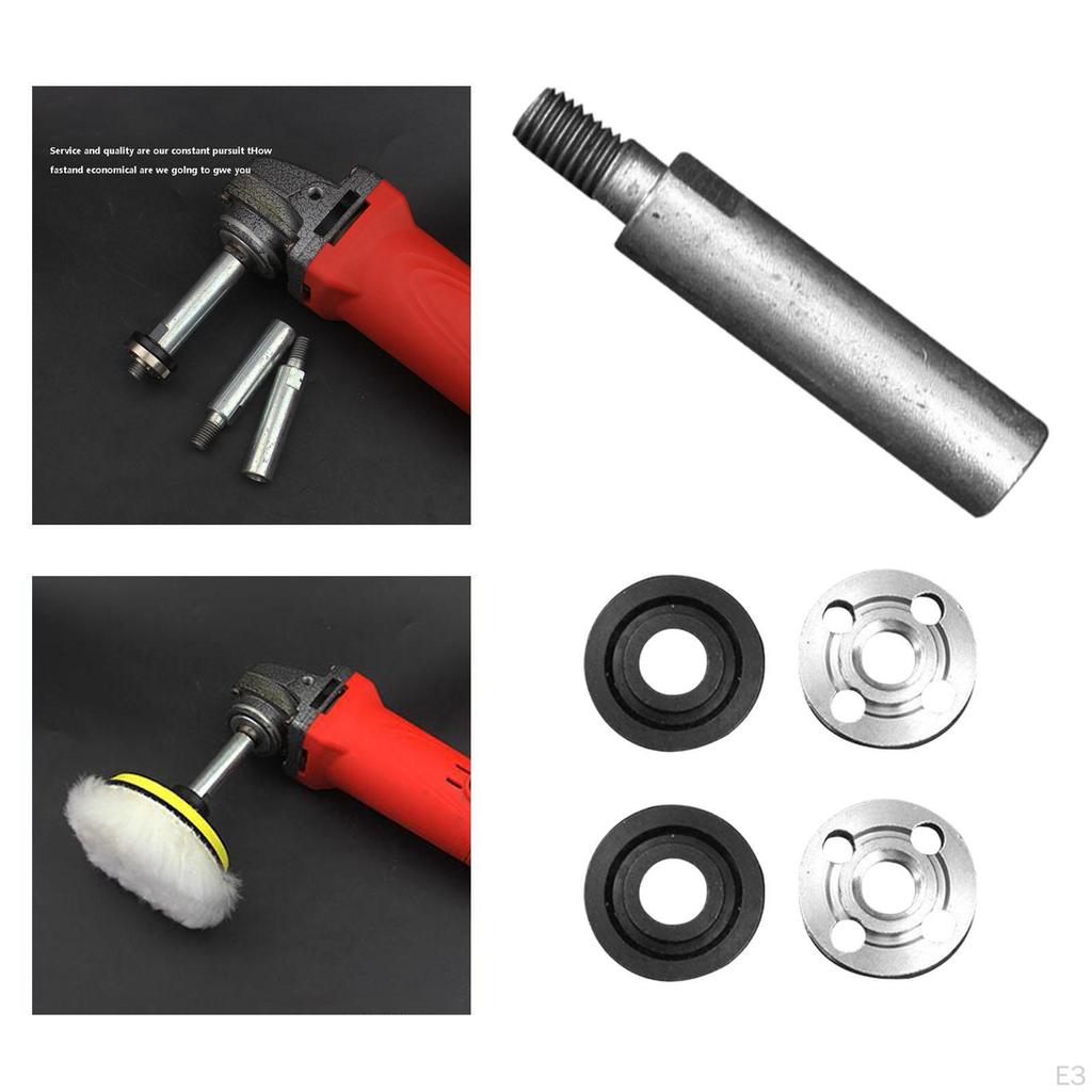 80mm Angle Extension 4Pcs Nut Polishing Machine Tool M10 Thread Rotary Polisher Shaft