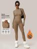 YEOREO Tuta Intera Manica Lunga con Zip in Pile Romper con Zip Pantaloni Sotto Body Bodycon Sexy Pezzo Unico Tessuto Spandex Top Elastici Flessibili Body