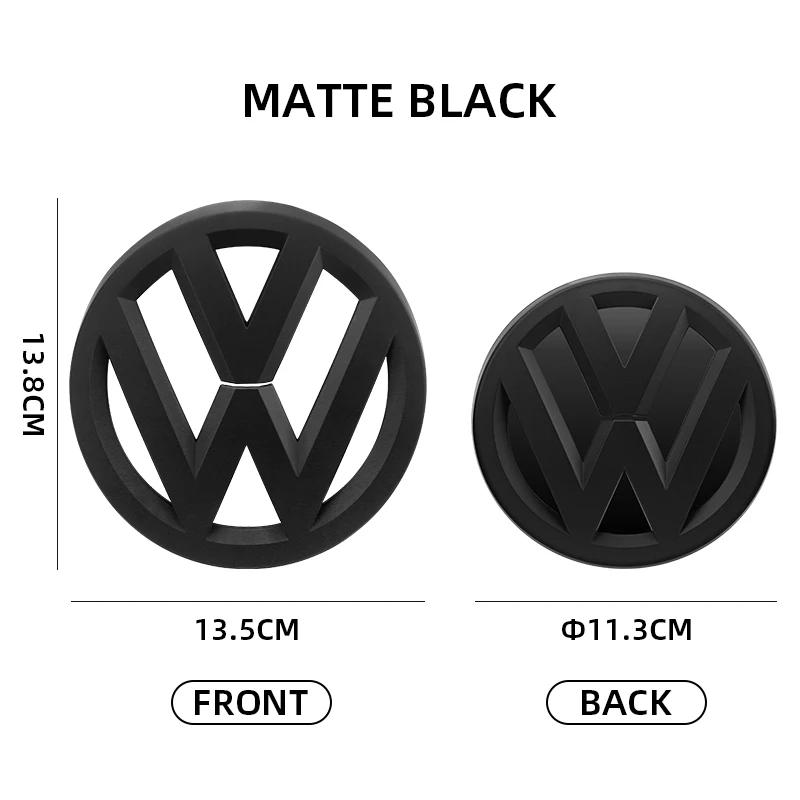 GJWPC1 For VW Volkswagen Jetta MK5 Golf 2pcs Glossy Black Matt Black Front Grille Emblem and a Rear Trunk Emblem For Volkswagen VW Golf