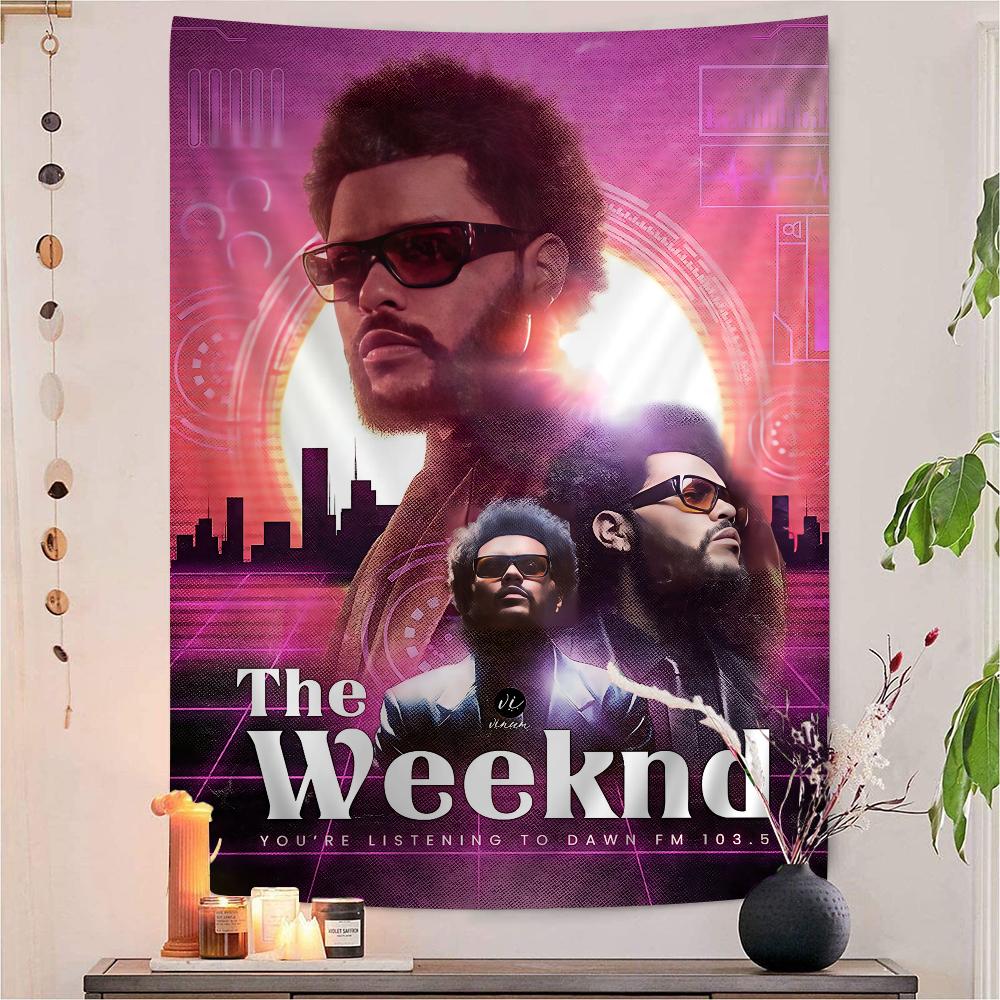 Rapper The Weeknd Printed Large Wall Tapestry Wall Hanging Decoration Household Decor Blanket