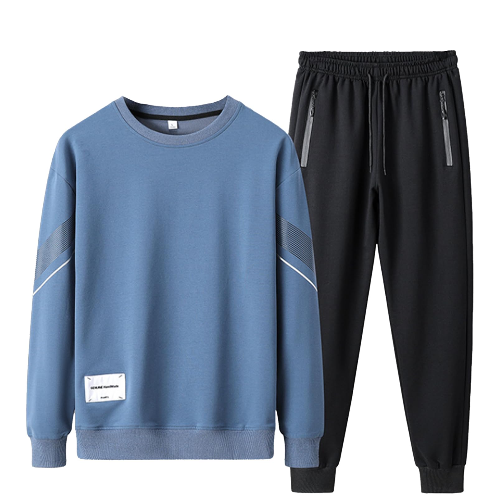 

Second Roots Slim Fit Tracksuit Set with and Training Stylish and this solid color sweatshirt offers a stylish look for perfect for business and size синий