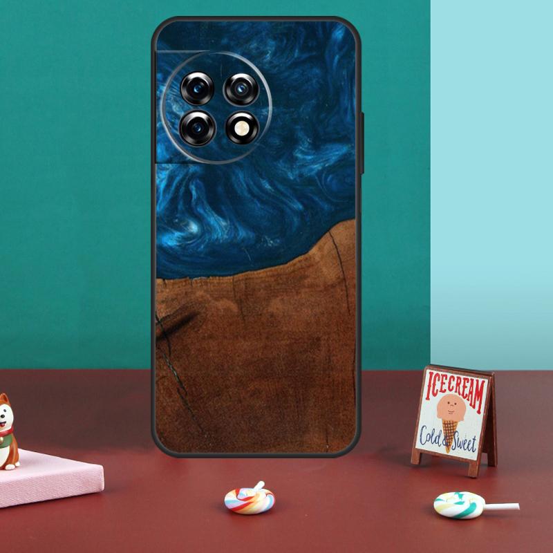 Wood Resin Pattern Case For OnePlus 15 13 12 11 13R 13T 12R 10R 8T 10T Nord CE 4 3 2 Lite N20 N30 Nord 5 Cover