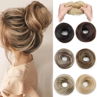 Synthetic Messy Donut Hair Bun Chignon Updo Elastic Hair Extension for Women Lazy Hair Accessories