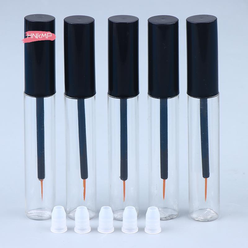 1/5Pcs 10ml Empty Eyeliner Tube Eyelash Vial Eyelash Bottle Fine Yellow Hair Transparent Make Up Container Tube