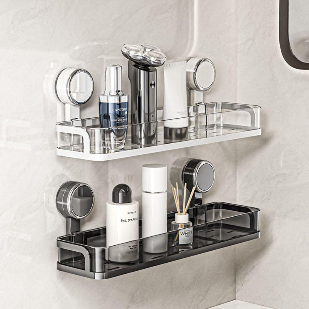 Wall-mounted Suction Cup Storage Rack Space Saving Bathroom Drain Rack  Kitchen