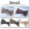 WHITE FANG Fliege, Wolle, Karomuster, Stilvoll, Business, Anzug, Formell, Herren NC005 (01: Hahnentrittmuster)