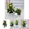 Rose Flower Arrangement Synthetic Potted Plant With Realistic Texture For Party And Outdoor Decor