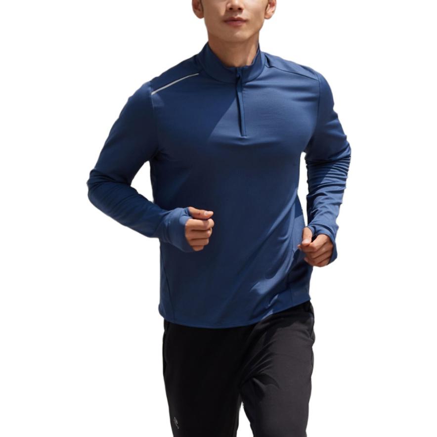 DECATHLON Solid Color Thickened Quick Dry Semi-Turtleneck Long Sleeve T-Shirt Men's