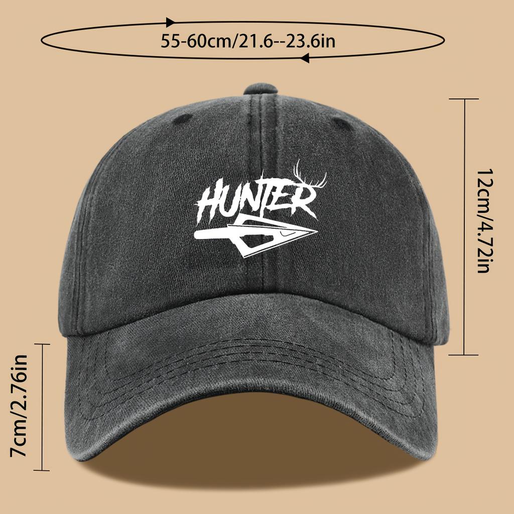 Fashionable Hunter Antler Print Retro Trucker Cap/Baseball Cap Breathable Adjustable Outdoor Sun Hat