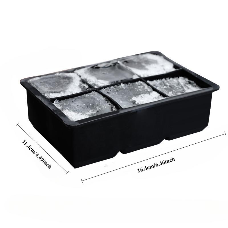 4/6/8/15 Grid Big Ice Tray Mold Box Large Food Grade Silicone Ice Cube Square Tray Mold Diy Bar Pub Wine Ice Blocks Maker Model