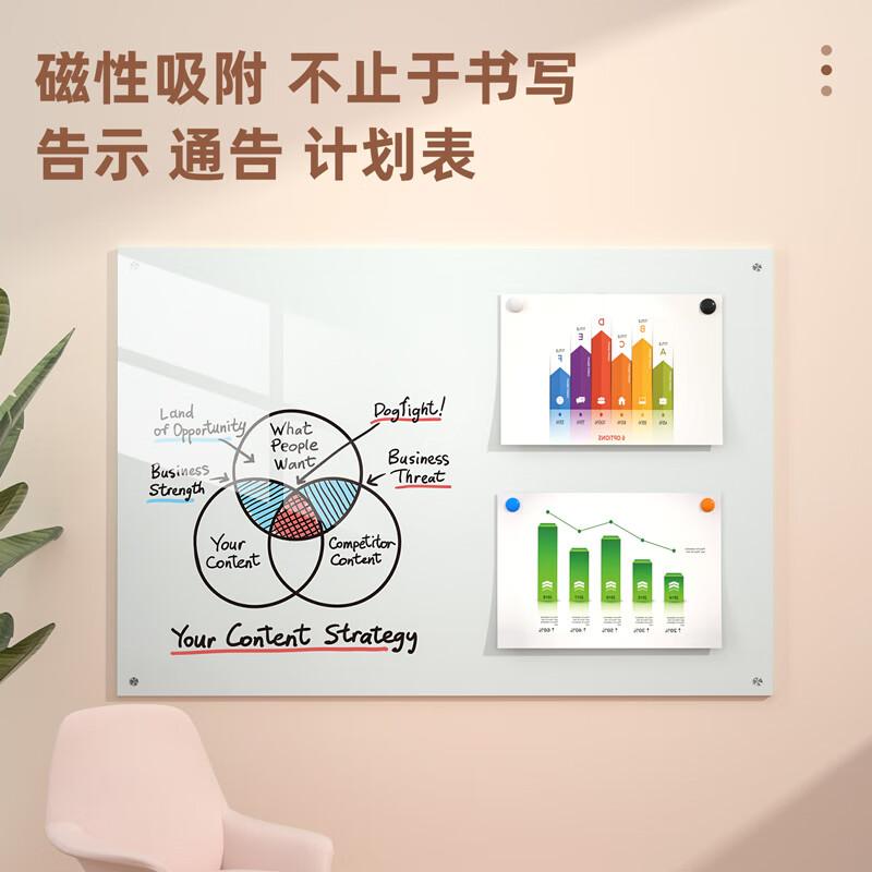 Deli Magnetic Glass Whiteboard