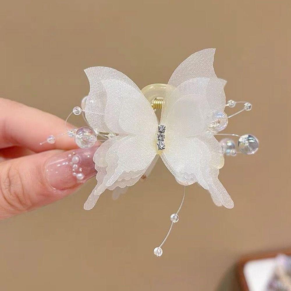 Hair Clamp Butterfly Hair Claw Headwear Butterfly Hairgrips Hairpins Crab Hair Clips Autumn Winter