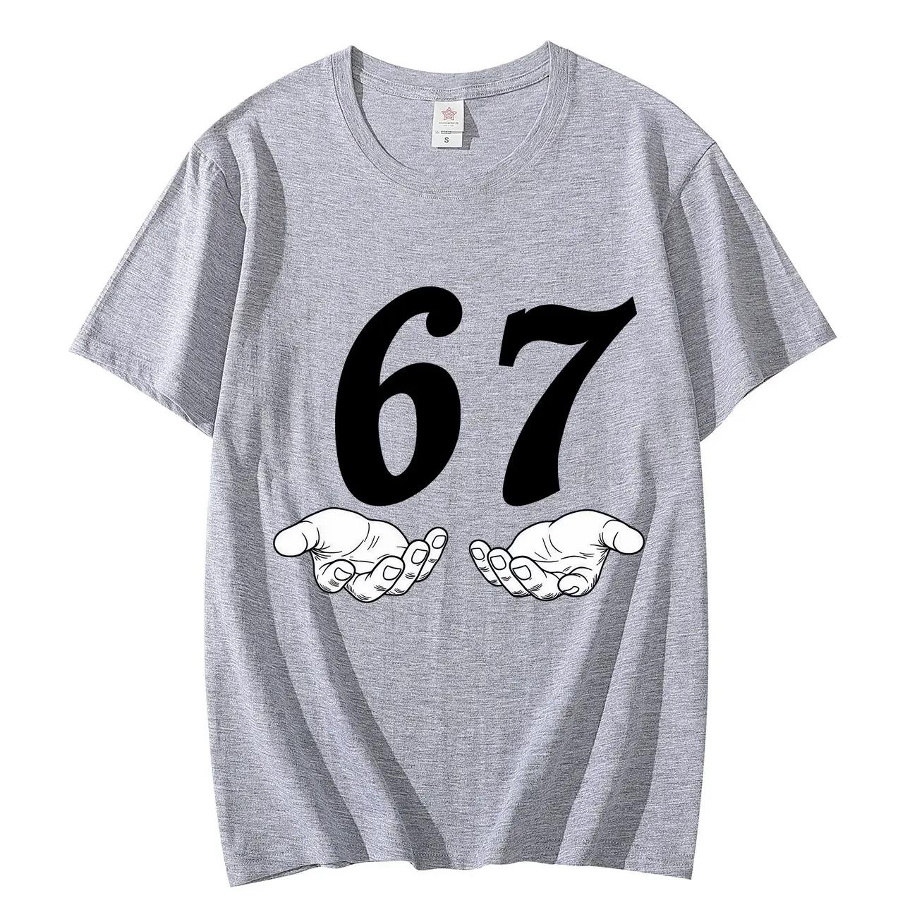 

Men Women Clothing Casual Cotton T Shirts Six Seven 6 7 Meme Funny Hands Tshirt High Street Trend Fashion Short Sleeve Tshirts 4XL