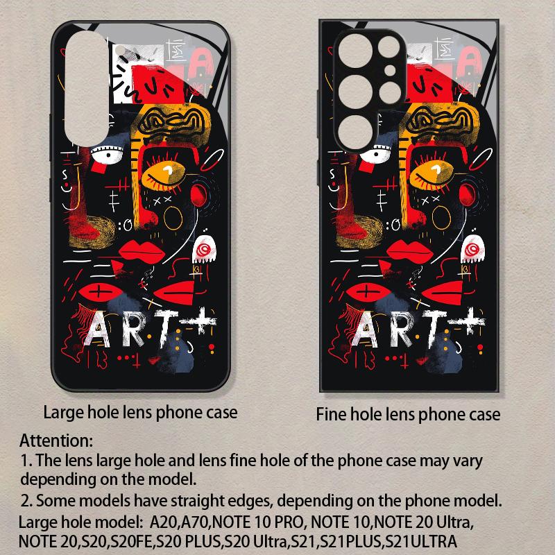 Husa de telefon 2D cu model Doodle Art pentru Samsung S26 S25 S24 S23 S22 S21 S20 A56 A55 A36 Husă de protecție din sticlă securizată