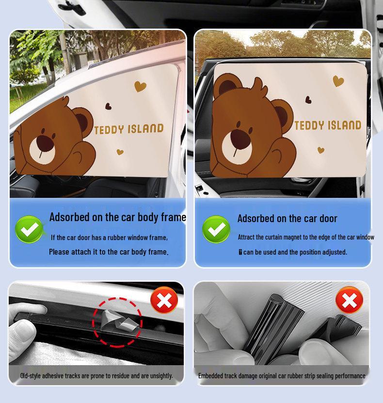 Magnetic Car Sunshade Curtains for Baby Privacy and Blackout
