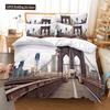Building Famous Landscape Bedding Set For Bedroom Soft Bedspreads For Bed Home Comfortable Polyester Duvet Cover With Pillowcase