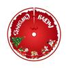 Christmas Tree Skirt Creative Exquisite Soft Red Tree Skirt Cartoon Pattern Christmas Tree Dress Christmas Decorations