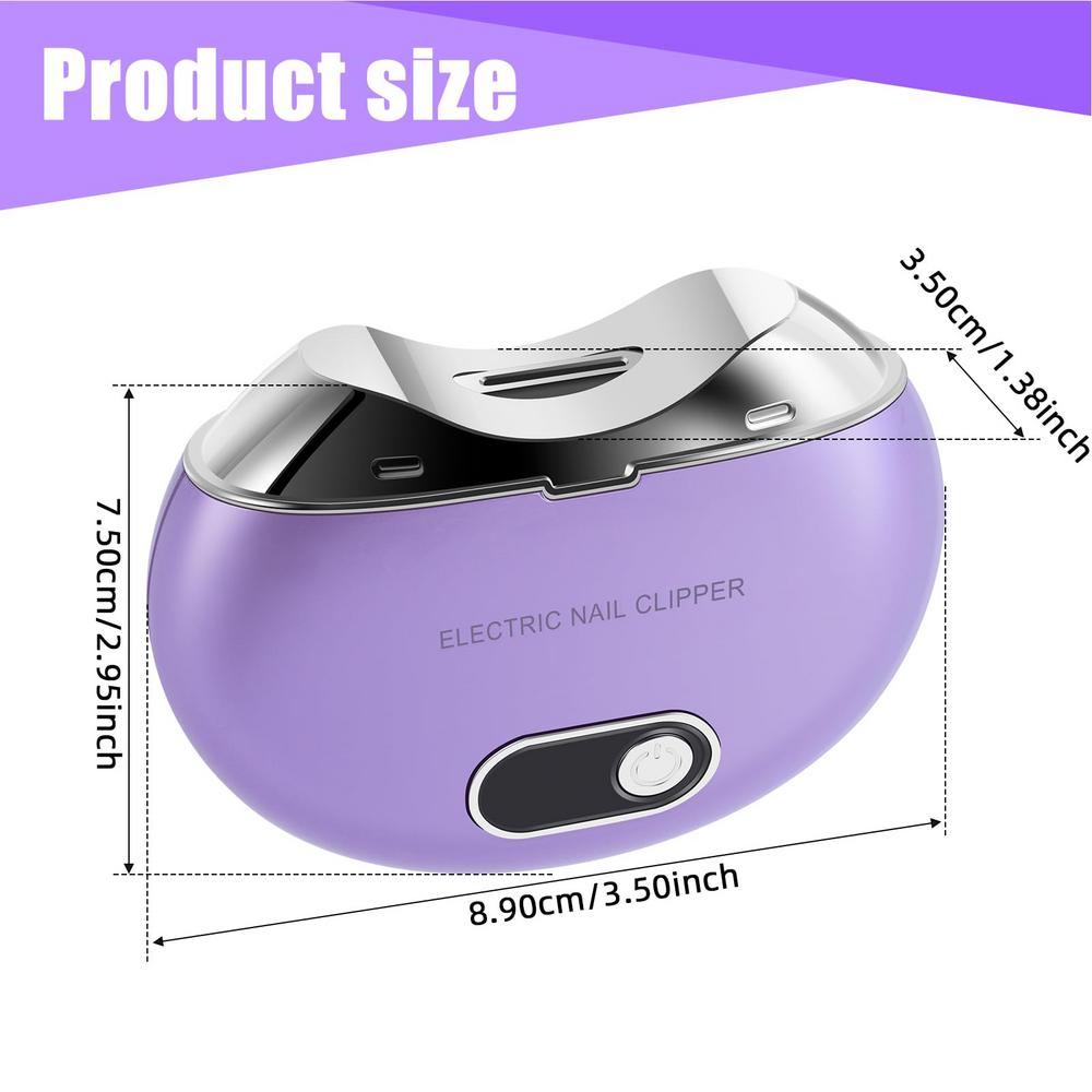 

Automatic Nail Clipper Rechargeable Portable Electric Nail Clipper LCD Digital Display Adjustable Manicure Tool With 3-Speed фиолетовый