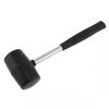320g Non-elastic Black Rubber Hammer Floor Tile Hammer DIY Hand Tool with Round Head and Non-slip Handle