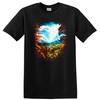 Vintage Landscape Art T Shirt Colorful Nature Scenery Graphic Tee