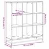 VidaXL Bibliothèque chêne marron 97,5x33x107,5cm bois ingénierie métal, étagère à livres, porte-livres, support à livres, 3300864