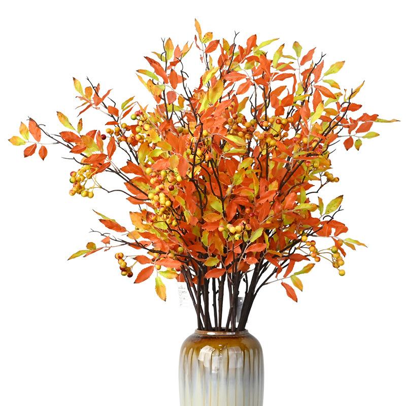 Simulation Nantian Bamboo Fruit Branch Single Simulation Flower Home Furnishing Living Room Ornament Engineering Soft Decoration Simulation Green Plan