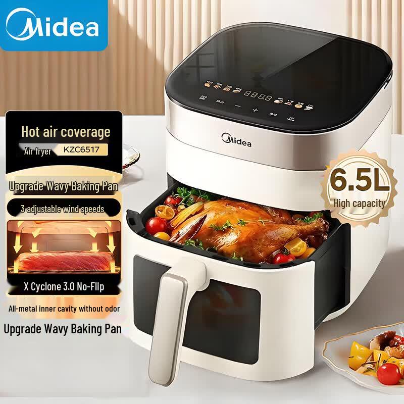 Midea 6.5L Smart Air Fryer with Visual Window CN plug (adapter included)
