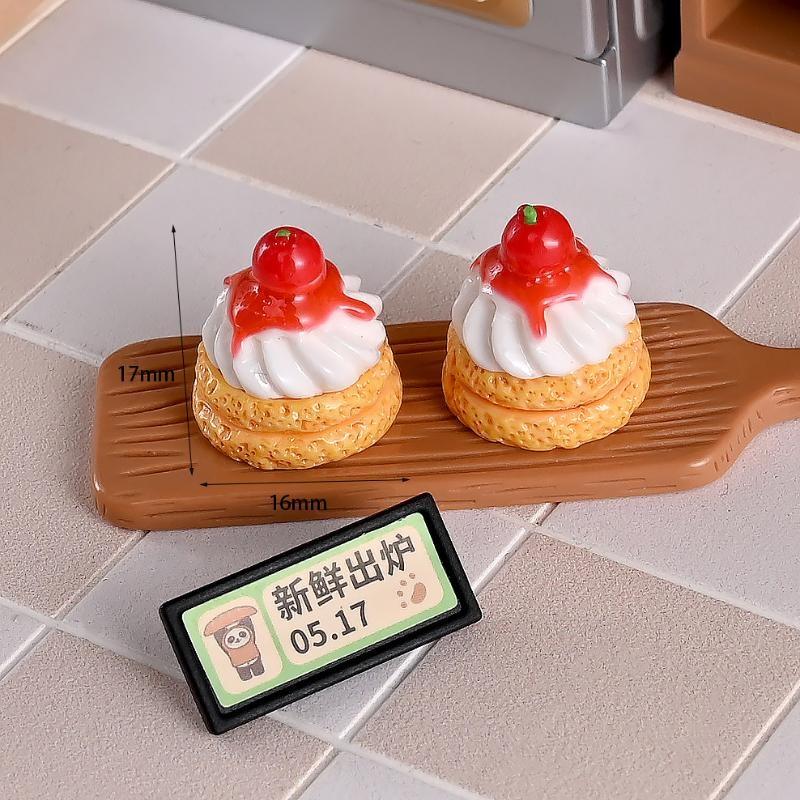 10Pcs 1/12 Scale Dollhouse Miniature Dessert Fruit Cake Play Kitchen Food Diy Jewelry Accessories For Doll Accessories